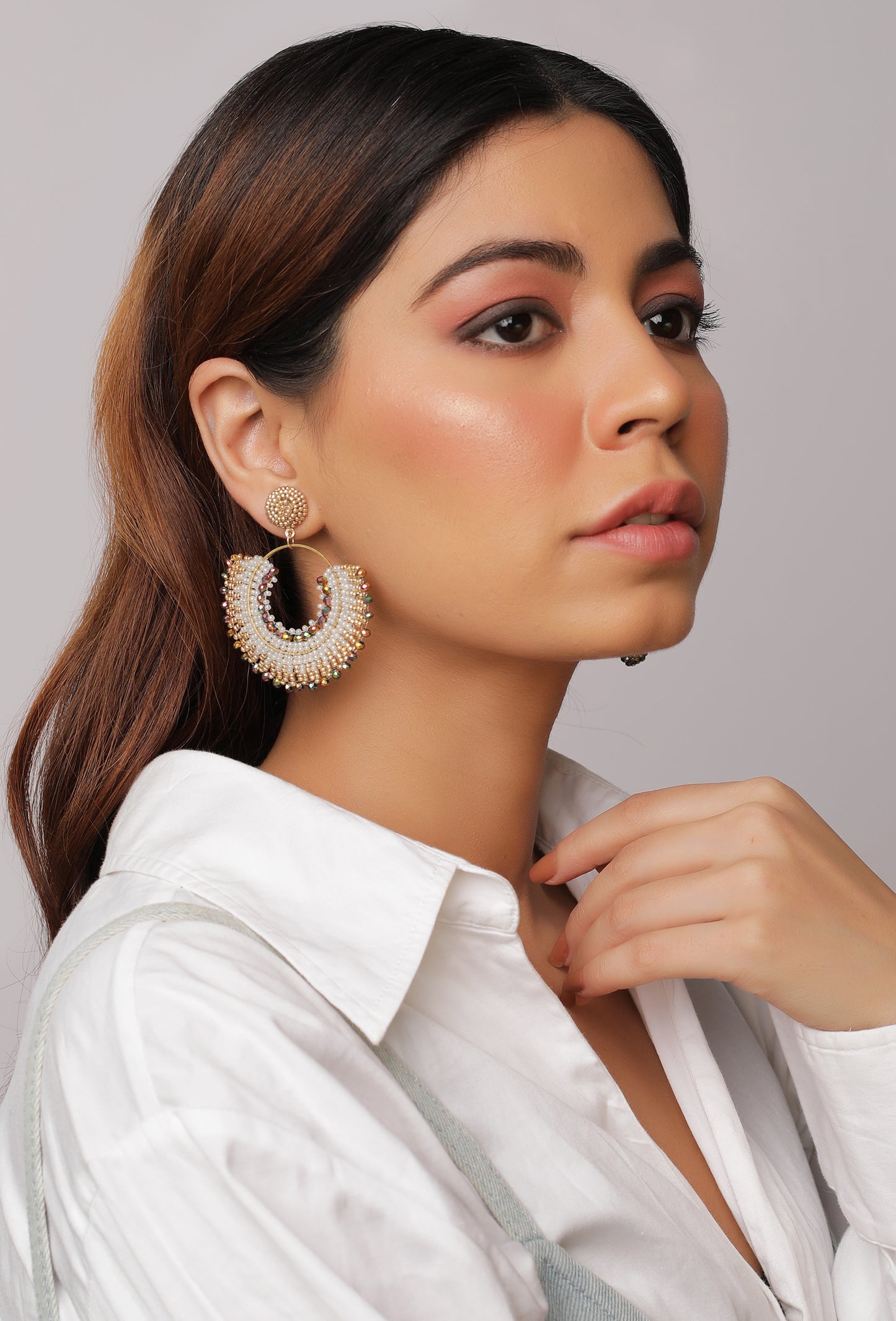 The Beaded Pearl Palisade Earrings