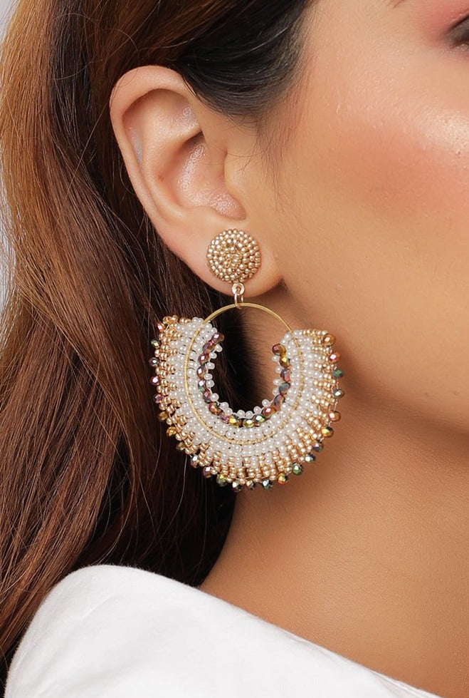 The Beaded Pearl Palisade Earrings