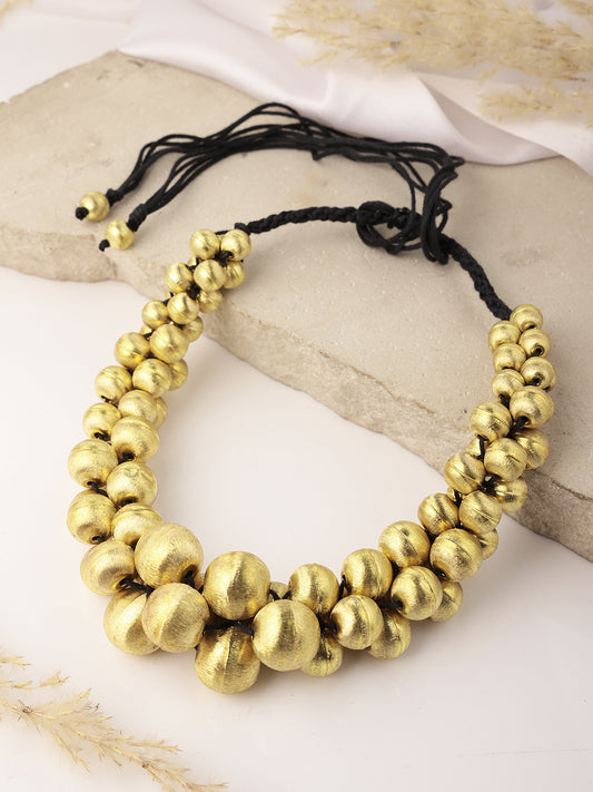 The Bunchy Goldy Pebble Necklace