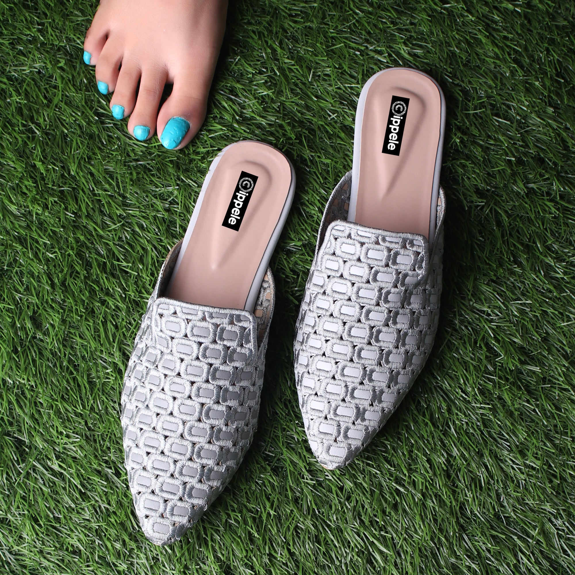 Fabric mules cheap